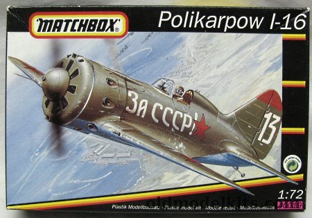 Matchbox 1/72 Polikarpov I-16 - USSR 72 IAP Murmansk 1941 (Two Different Aircraft), 40019 plastic model kit